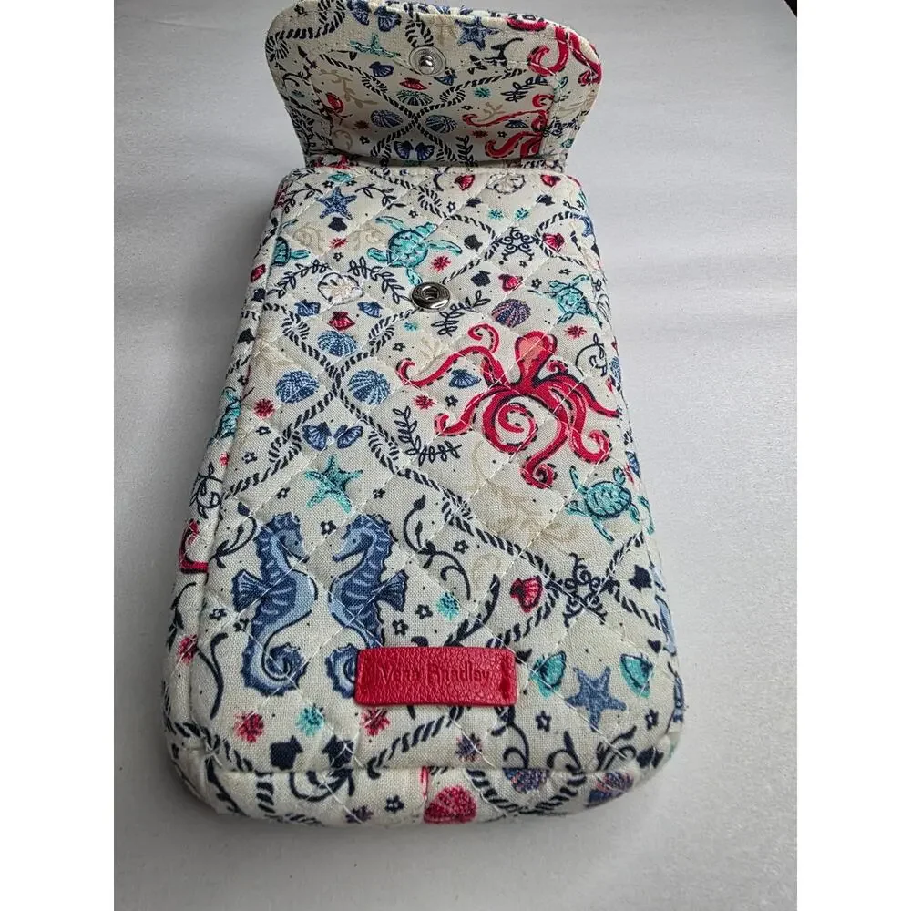 Vera Bradley Quilted Nautical Sea Life Case Pouch Snap Closure.Marinecore.